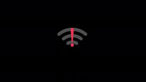 Animated Wi-Fi Error Icon with Lightning Bolt