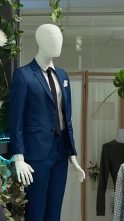 Vertical Video Stylish Racks and Hangers in a Boutique Filled with Neatly Arranged Merchandise