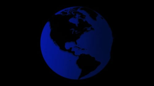 Animationsschleife mit blauem Globus