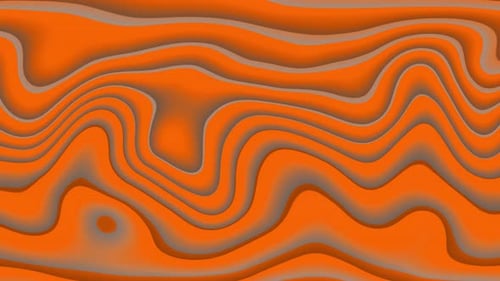 Fluid Abstract Orange and Gray Wavy Lines Background Loop