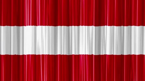 Animated Red and White Waving Curtain Loop