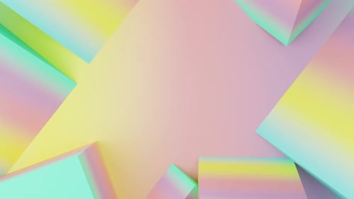 Colorful Abstract Geometric Blocks Frame Motion Background