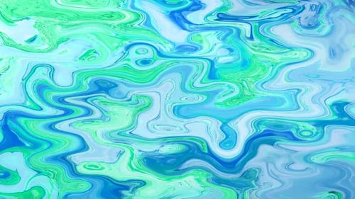 Abstract Fluid Liquid Motion Background in Blue and Green