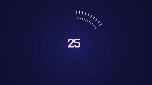 Retro Digital Progress Counter Animation