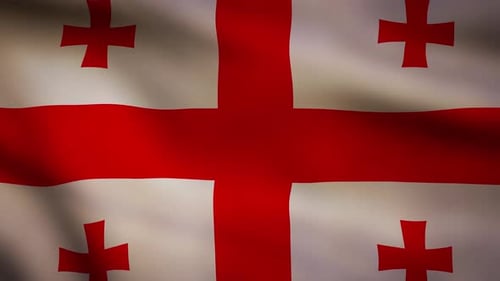 Realistic Georgia National Flag Seamless Loop Background