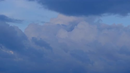 Clouds Time Lapse on Light Blue Sky