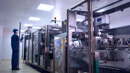 Pharmaceutical Production Machine Factory Operation