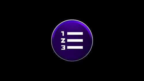 3D Rotating Numbered List Icon Animation