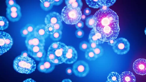 Abstract Microscopic Cell Division Background Loop