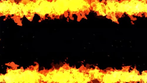 Animated Fiery Inferno Border Loop Background