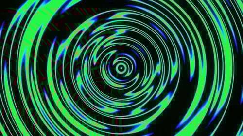 Spiral psychedelic tornado neon seamless loop abstract background.