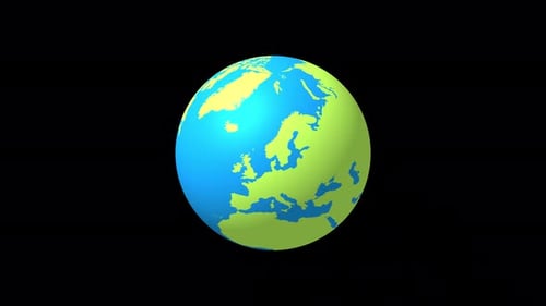 Rotating Digital Earth Globe Animation