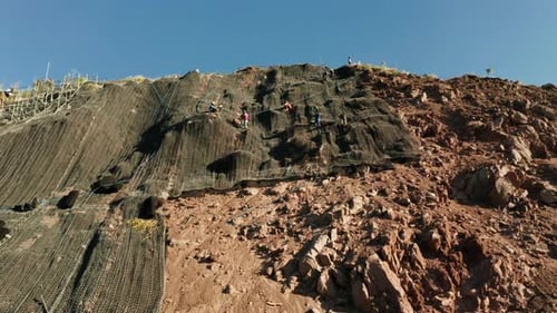 Rockfall Protection Netting Safety Wire Mesh in the Mountains