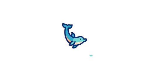 Animiertes Delphin-Symbol