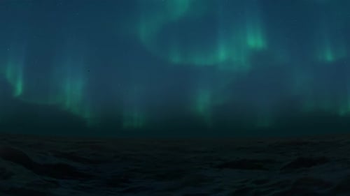 Dynamic Shimmering Northern Lights Aurora Borealis Background