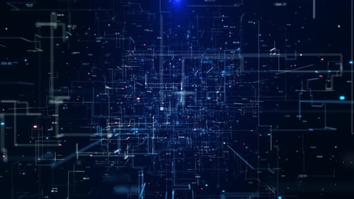 Futuristic Digital Data Grid Lines Background