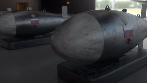 Distressed Russian Nuclear Bomb 3D Model Display