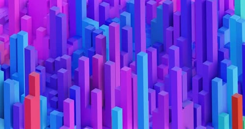Abstract Grid Extrude Motion - Seamless Loop Background