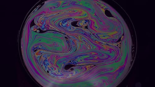 Psychedelic Swirl of Vibrant Colors in Circular Motion