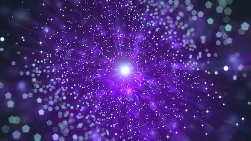 Sparkling Purple Particles Abstract Motion Background
