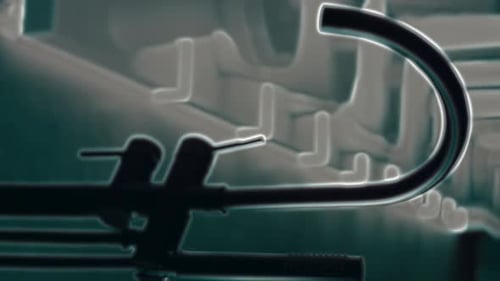 Futuristic Black Metal Shower in Minimalist Room