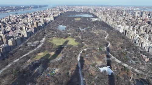 Central Park At Manhattan In New York United States.