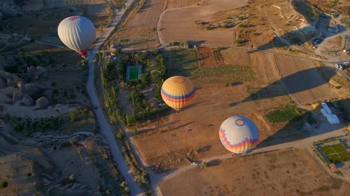 In This Aerial Video the Skies Above Cappadocia Turkey Come Alive with a Kaleidoscope of Hot Air