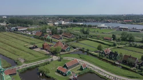 Aerial video over Zaandam Netherlands