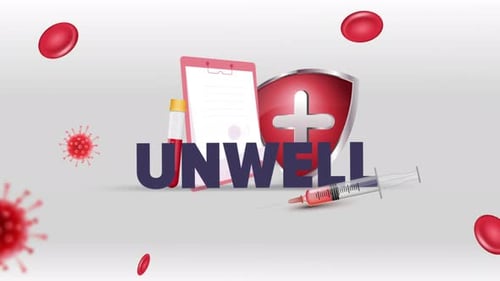 Medical Unwell Infographic Icon Background