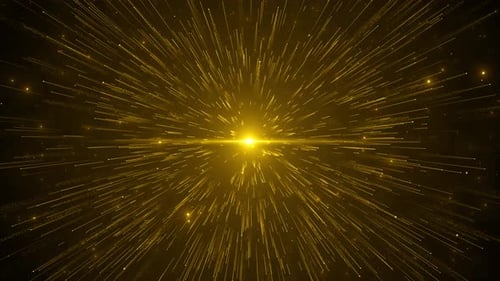 Golden Particles Light Burst Background Animation
