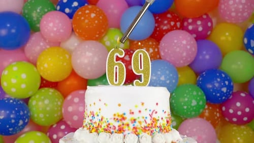 Candles in the Form of Numbers on the Birthday Cake