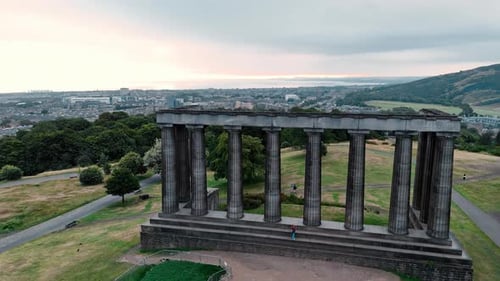 Exploring the ancient monuments in Edinburgh from an aerial perspective