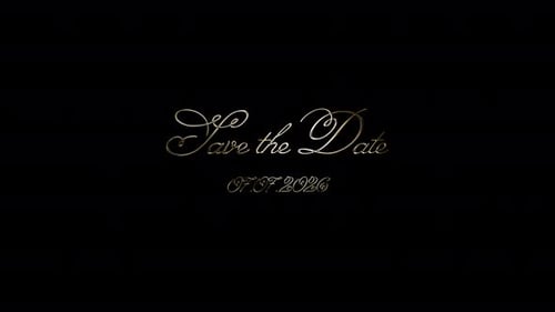 Elegant Gold Save the Date Title Animation for Weddings