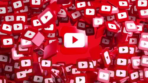 Social Media Animated 3D Icons YouTube