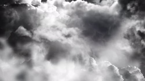 view dark clouds and thunderstorms in dark sky