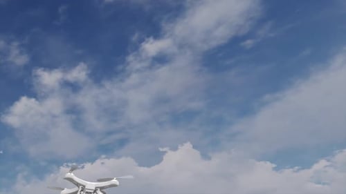 Drone tirant le drapeau de la Guyane