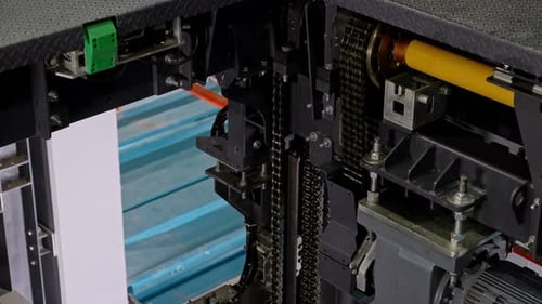 Close-Up of Chain-Driven Mechanism in Automated Robotic Parking System