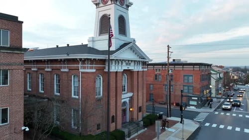 Aerial View of Adams County Courthouse in Pennsylvania