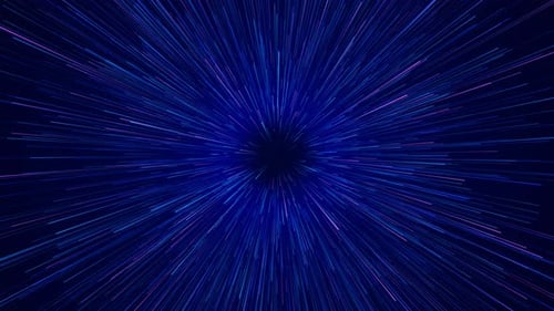 Futuristic Warp Speed Light Trails Background Animation Loop