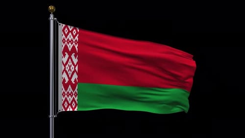 Realistic Waving Belarus Flag Animation