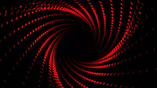 Red Spiral Of Balls Background Vj Loop In 4K