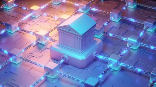 Blockchain Network Connecting a Financial Institution