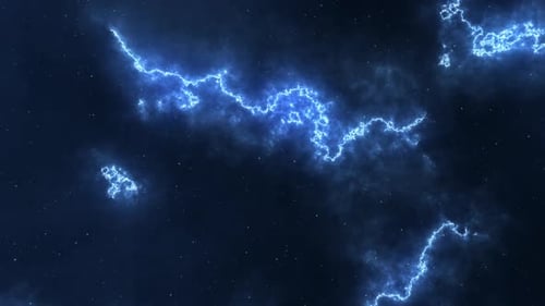 Animated Neon Blue Lightning Energy Background