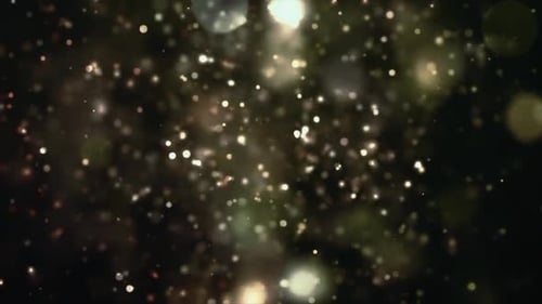 Yellow Glowing Particles Animation Loop