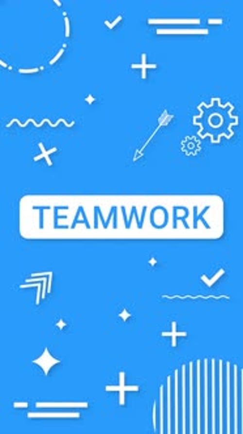 Stylish Informative Infographic Loop Animation, Teamwork Title Infographic Background Elements