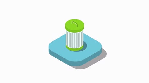 Trash Bin Alpha Animation