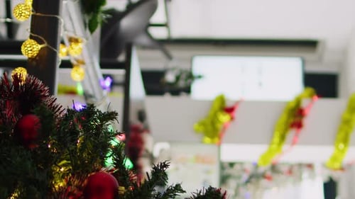 Vertical Video Empty Festive Ornate Office