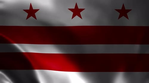 Waving Washington D.C. Flag Animation
