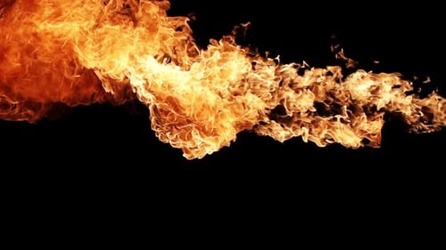 Shooting Fire Element Slow Motion with an Alpha Channel