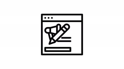 Animated Line Icon: Digital Content Creation and Promotion